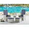 Alaterre Furniture Haven All-Weather Wicker Outdoor Round Glass-Top Accent Table with Storage AWWE02EE - alternate 4
